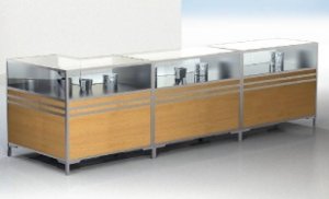 elegante Ladentheke als Thekenvitrine