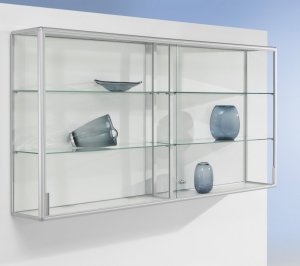 2 Meter breite Brandschutz-Wandvitrine