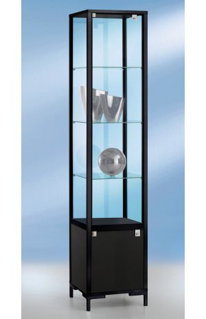 robuste abschließbare Shopvitrine  mit Unterschrank
