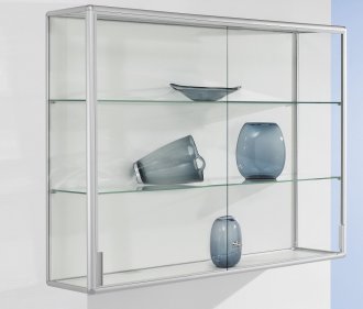 bruchfeste Glasvitrine zur Wandmontage