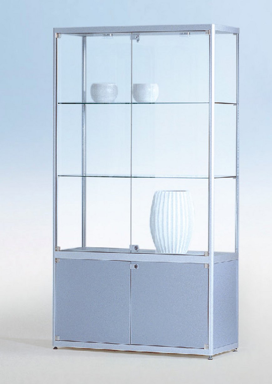 robuste preiswerte Sicherheitsglas-Ausstellungsvitrine mit Unterschrank