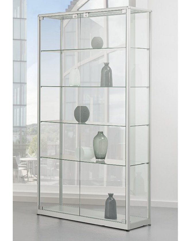 Hochwertige Schrankvitrine bruchfest ESG-Sicherheitsglas doppelflügligen Drehtüren