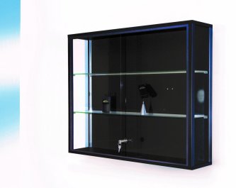 Wandvitrine abschließbar Schiebetüren Sicherheitsglas