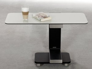 Designer-Beistelltisch mit verdeckten Laufrollen
