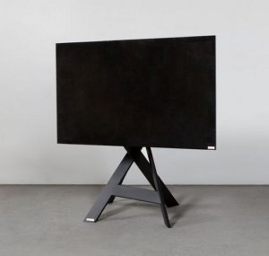 moderner TV-Standfuß aus Stahl massiv in RAL-Farbe