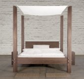 Himmelbett Nussbaum massiv