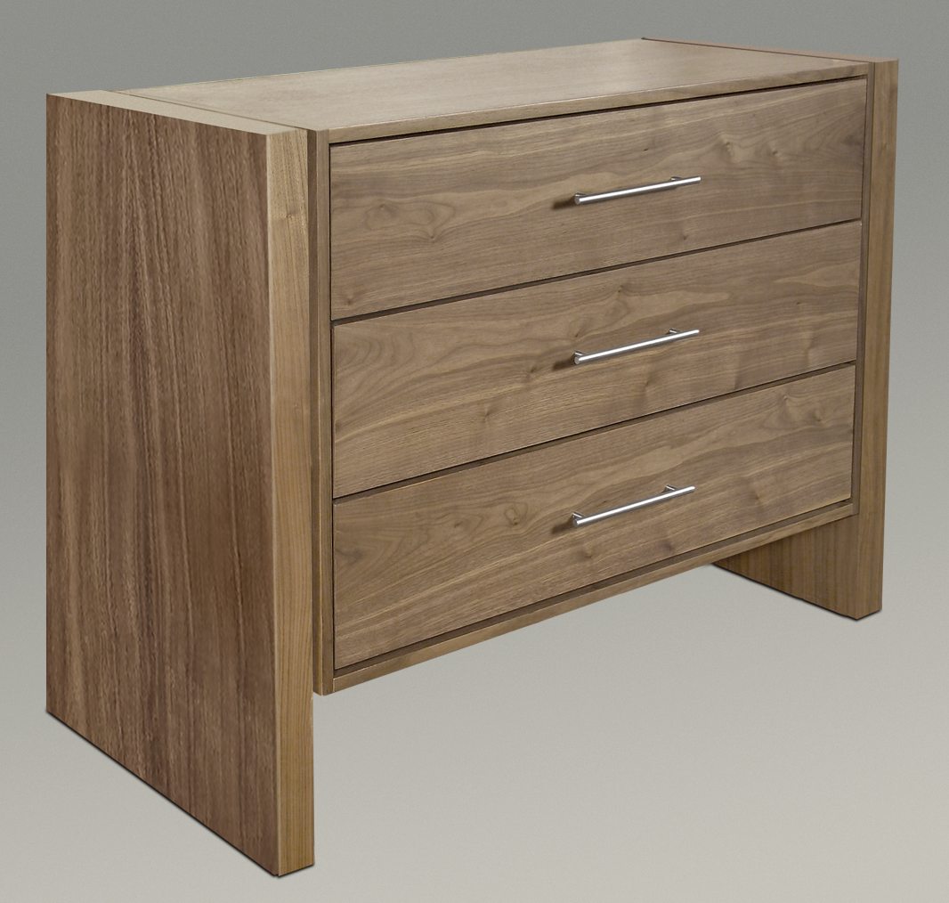Massivholz-Kommode 3-Soft-Close-Schubladen