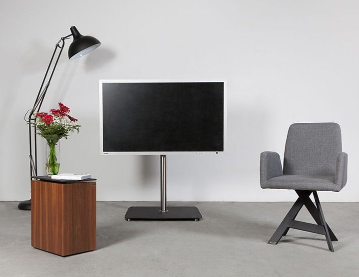 zeitloser TV-Stahl-Standfuß mit drehbarer LED-TV-Halterung bis 85 Zoll