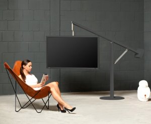 TV-Standfu&szlig; mit h&ouml;henverstellbarem und drehbaren 