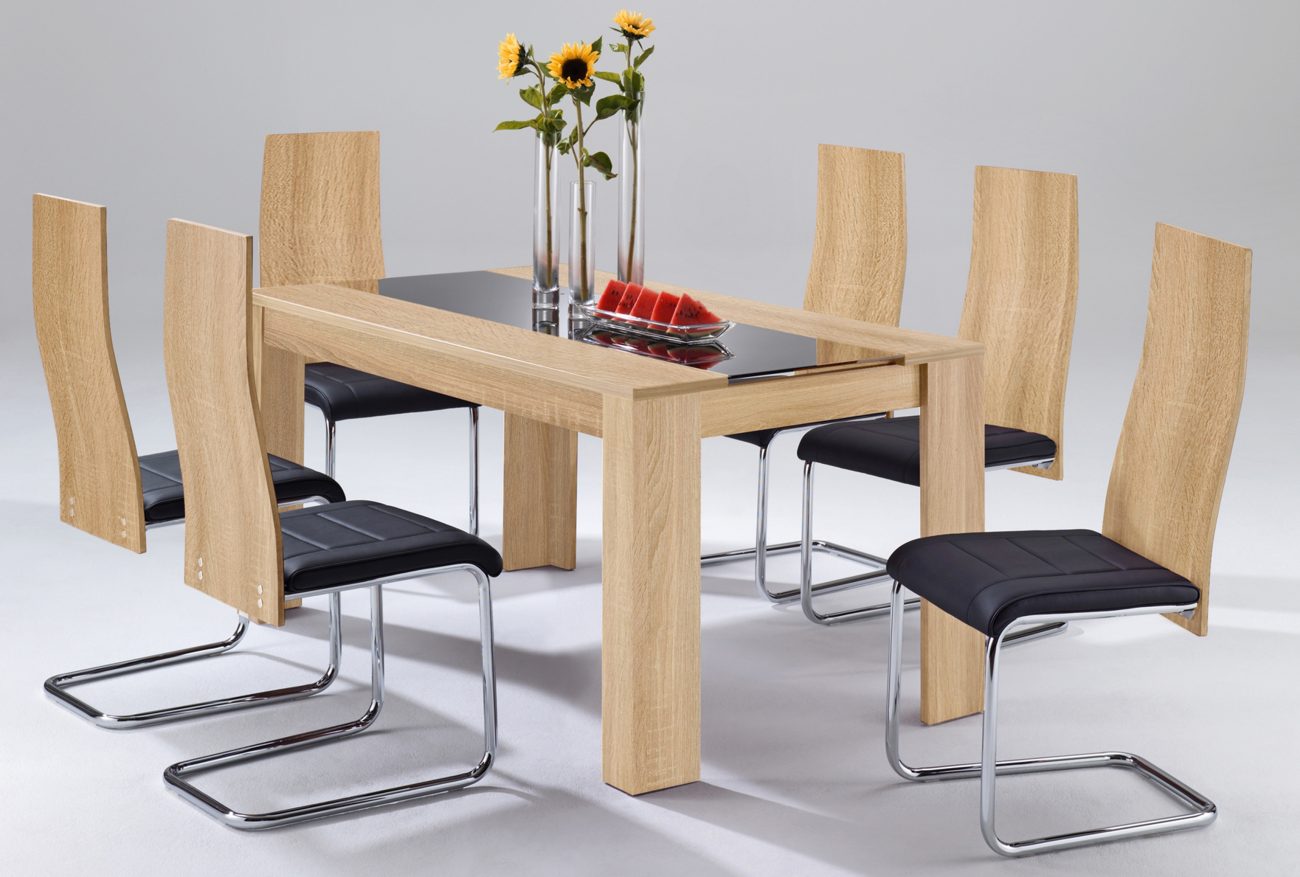 Moderner Esstisch QuotLeon TF 16 Eiche Dekorquot Mit Freischwinger QuotFigo